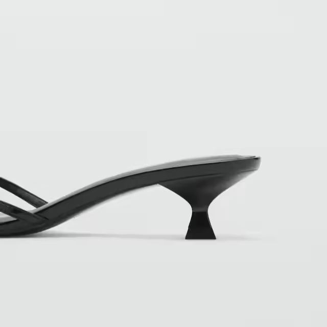 Alessia Buckle Strap Low Heel Sandals