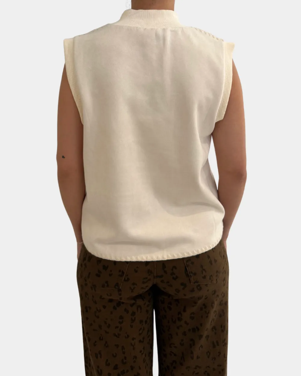 Sleeveless Suede Top