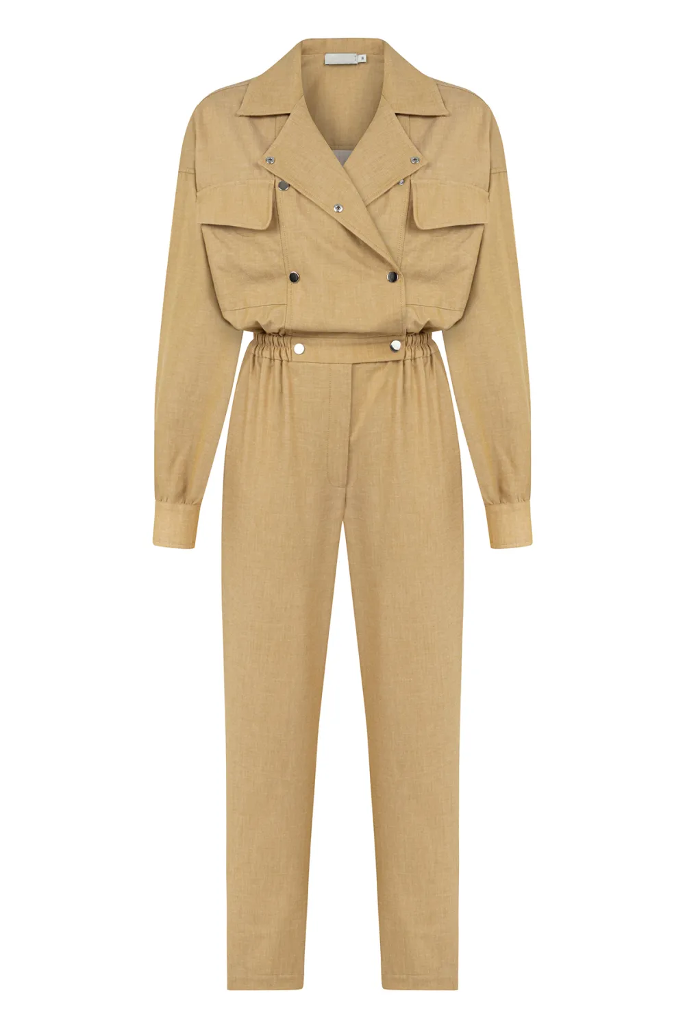 Long Sleeve Cotton Jumpsuit
