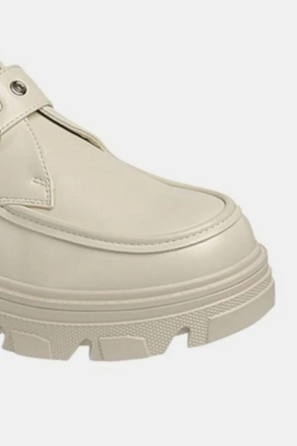 Tailored Buckled Platform Lug Sole Loafers