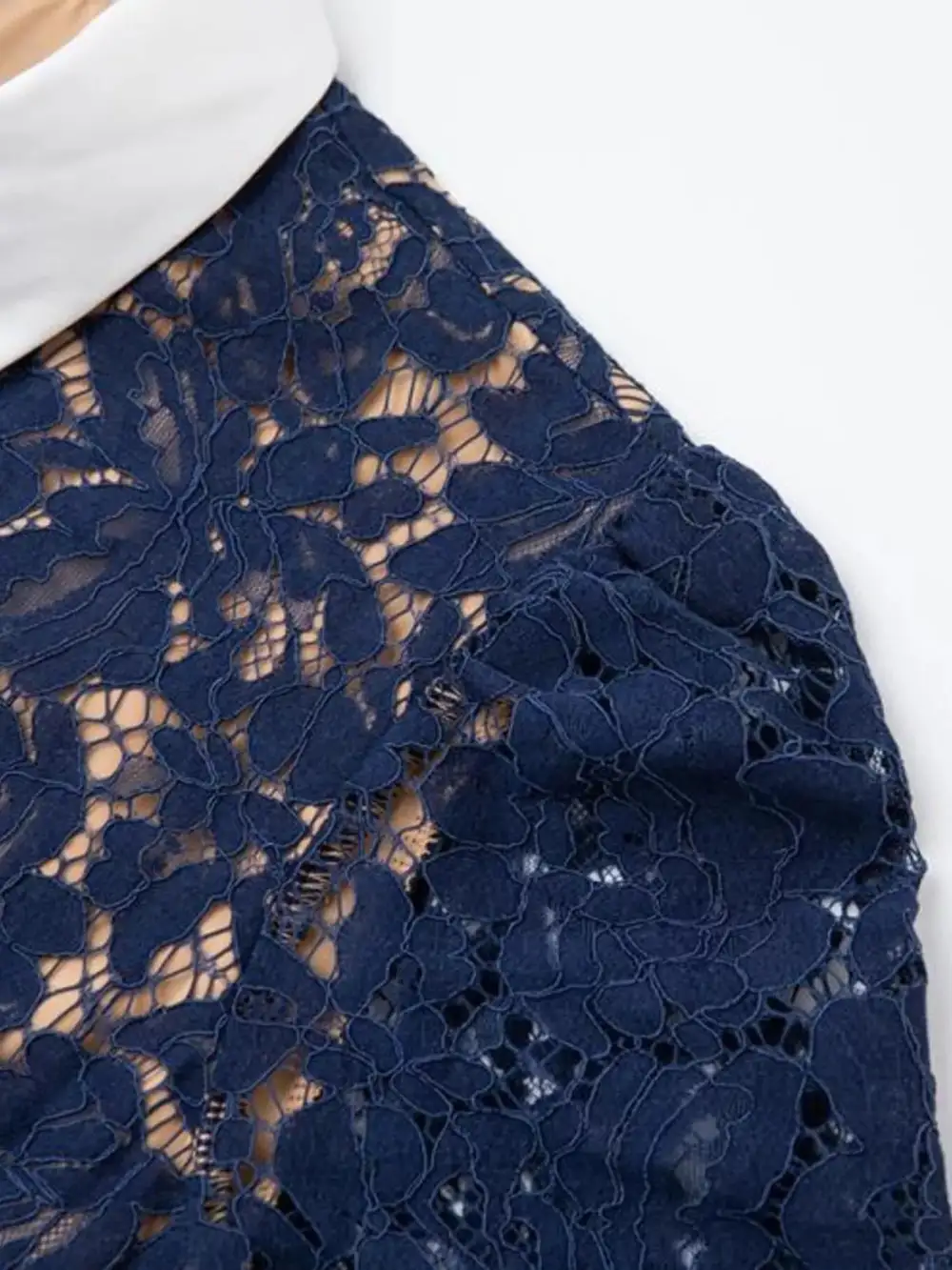 Lace Button Front Midi Dress