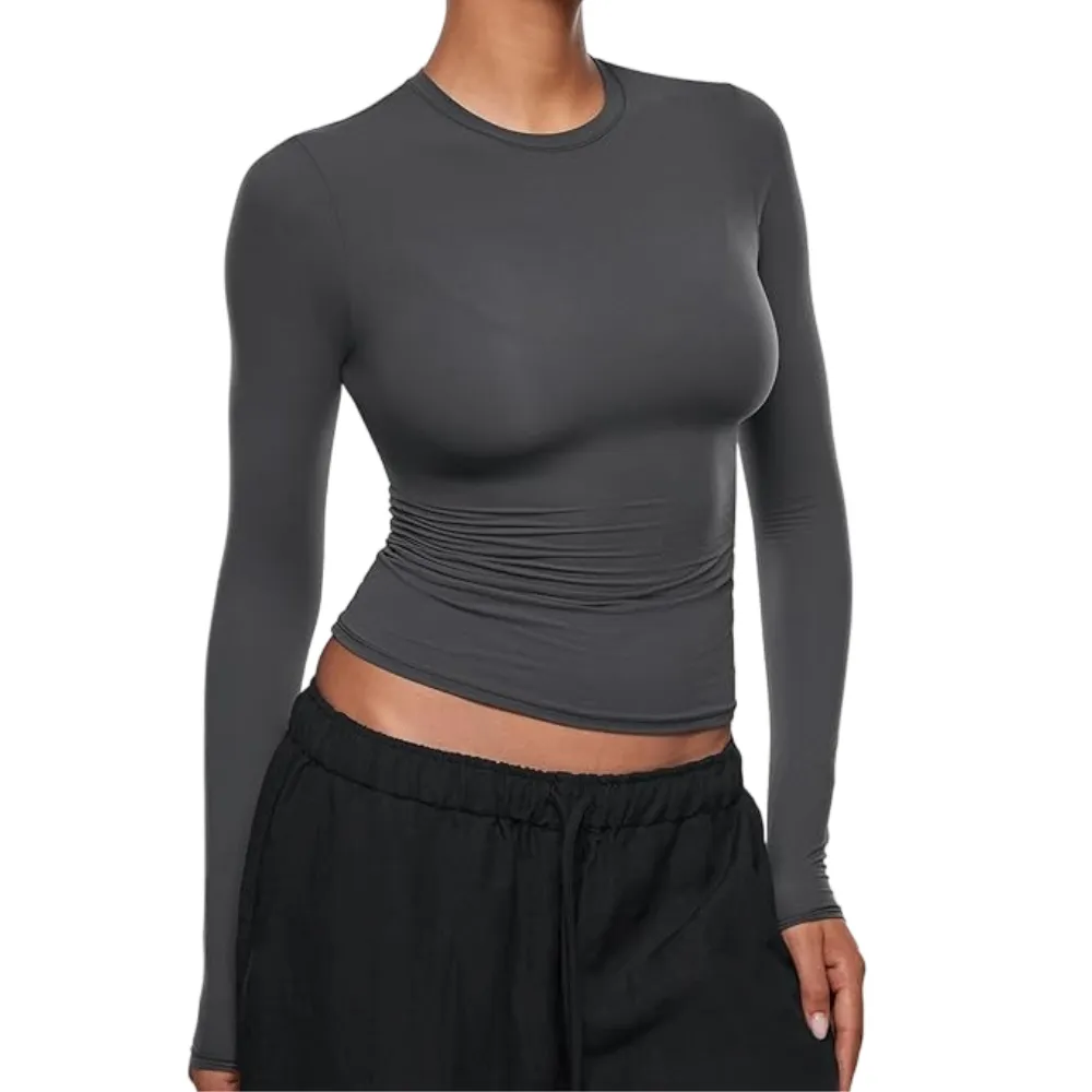 Soft Single-Layer Basic Long Sleeve Shirts