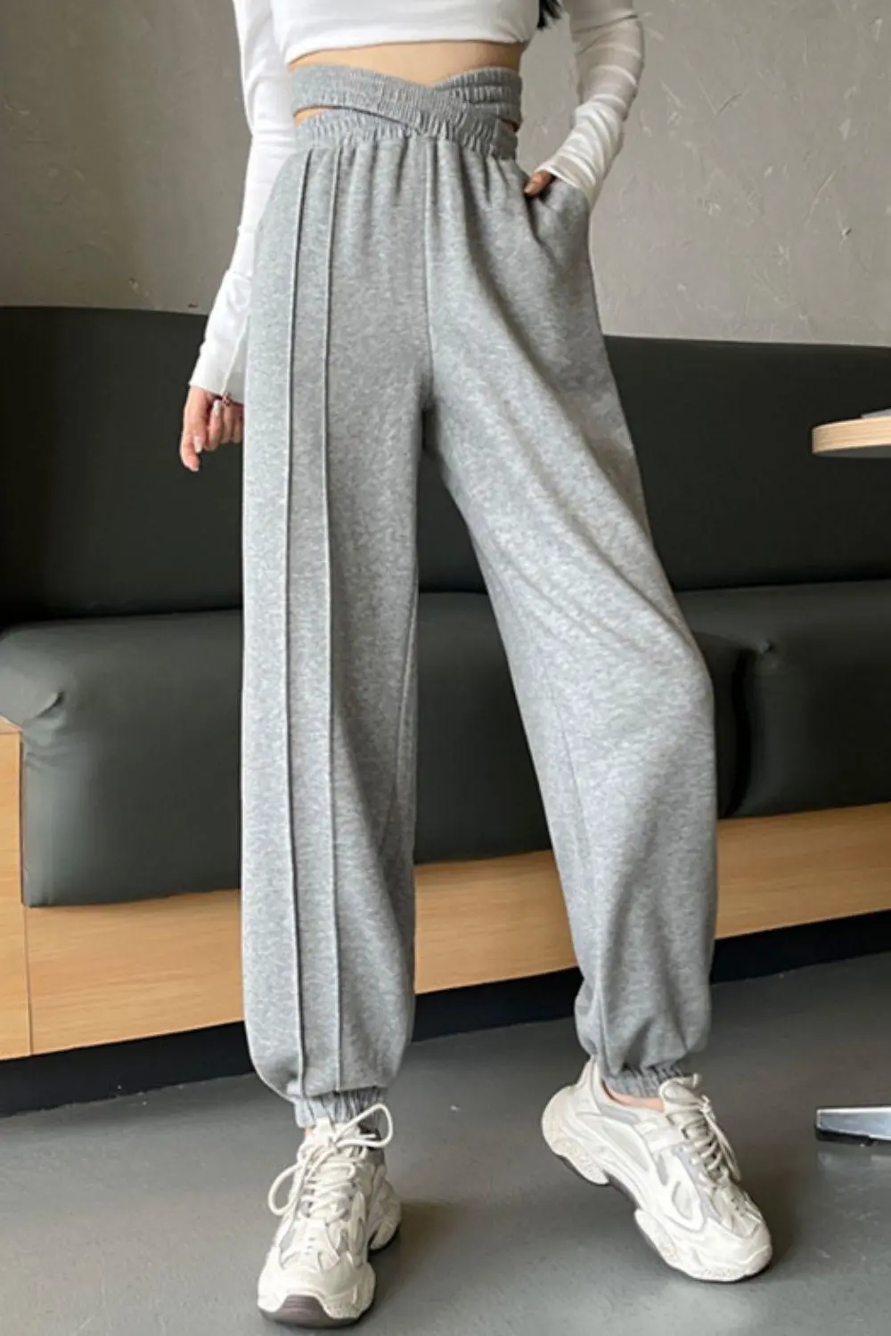 Crisscross Long Sweatpants Joggers Jogger Pants