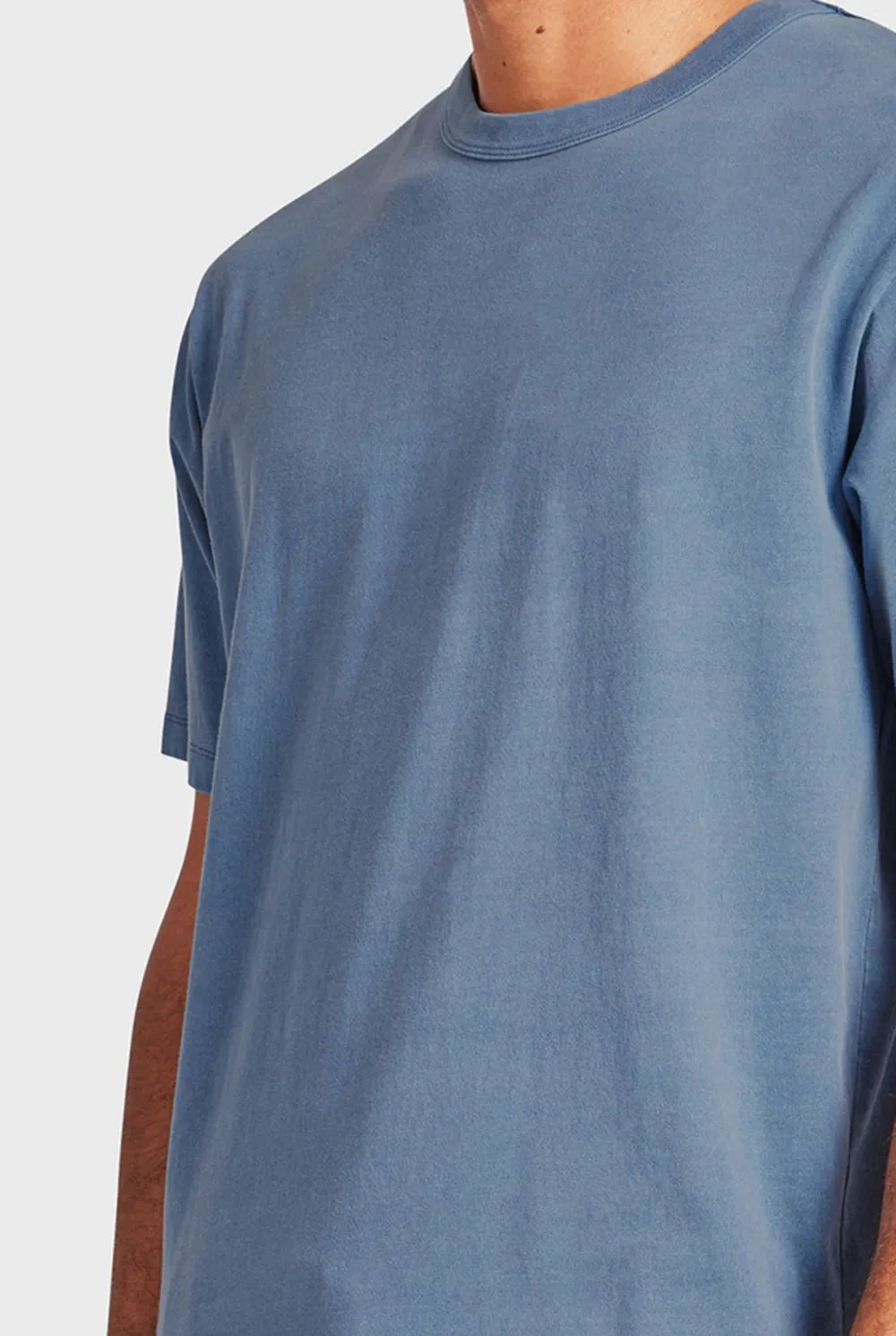 Mid Indigo Short Sleeve Crew Neck Tee