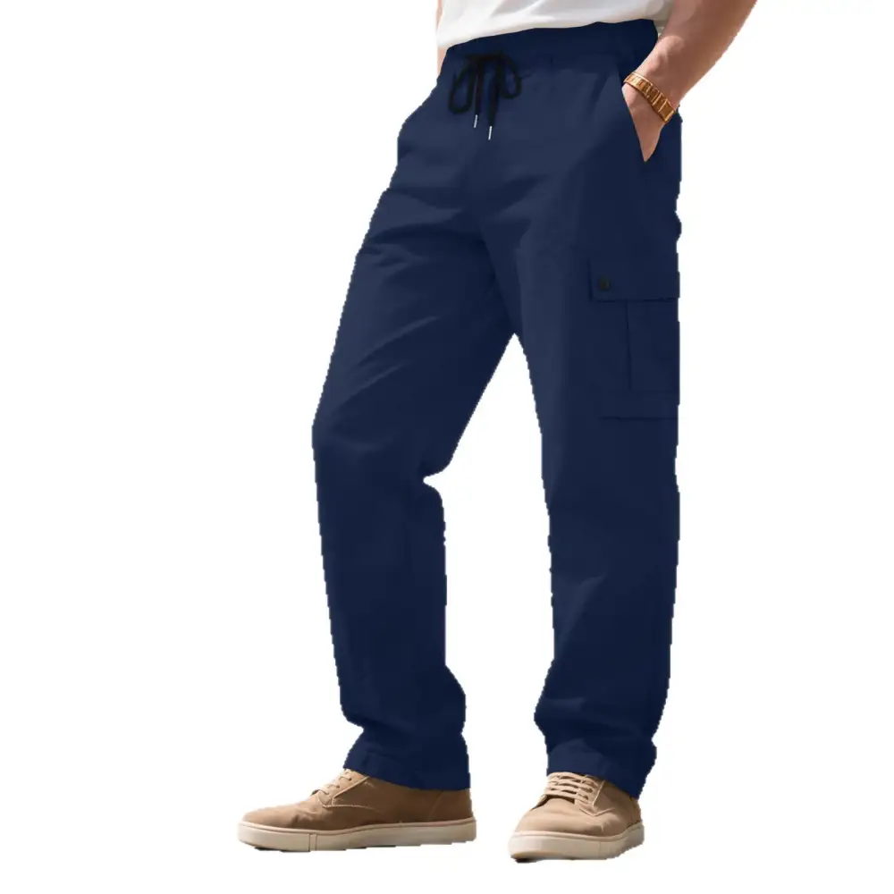 Men's Urban Utilitarian Cargo Pants Waistband Pockets