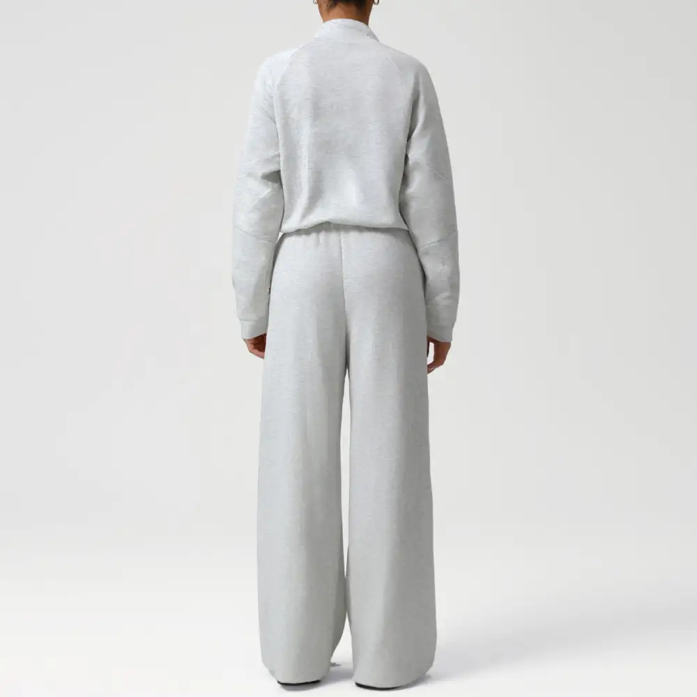 High-Waist Wide-Leg Hoodie and Joggers Active Set