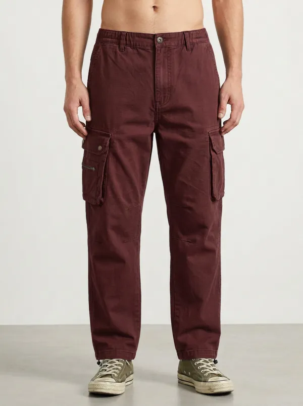 Men's Casual Outdoor Multi-Pocket Grey Cargo Pants