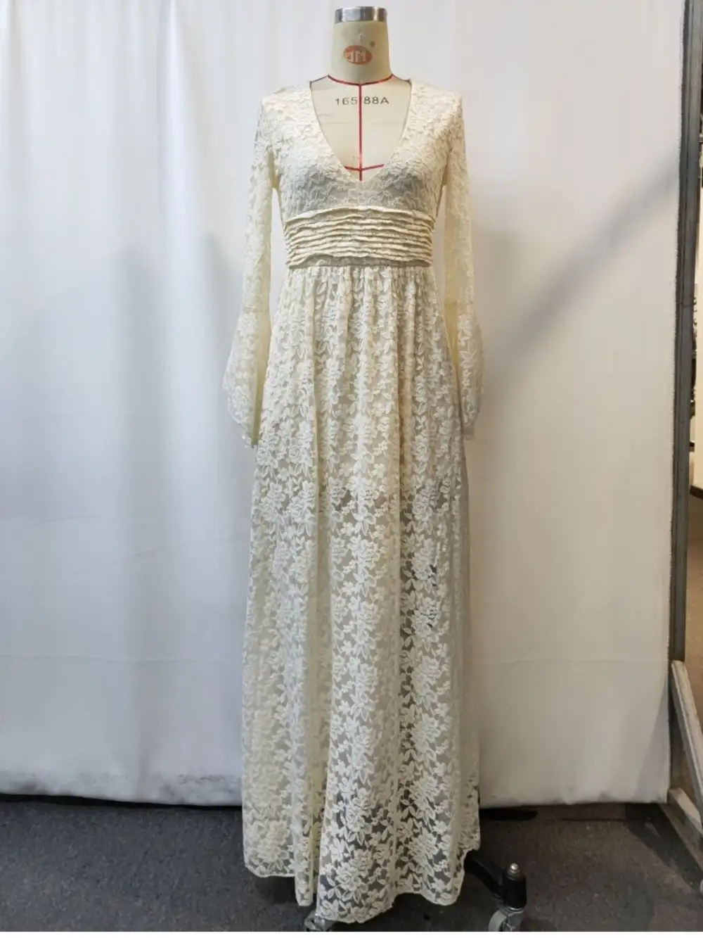Lace V Neck Maxi Dress