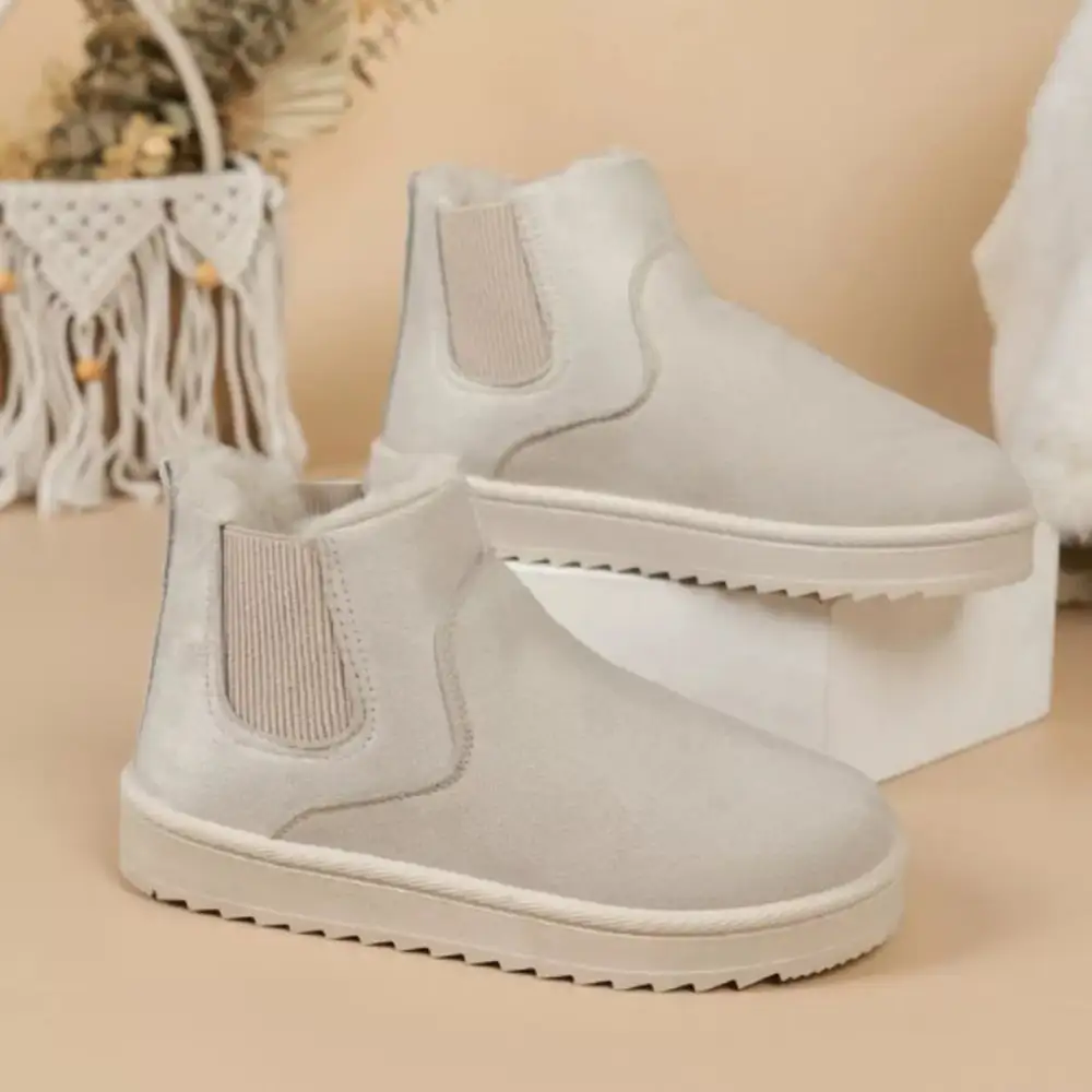 Soft Round Toe Platform Boots