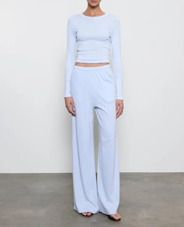 Cotton New Classic L/S Tee Pale Blue