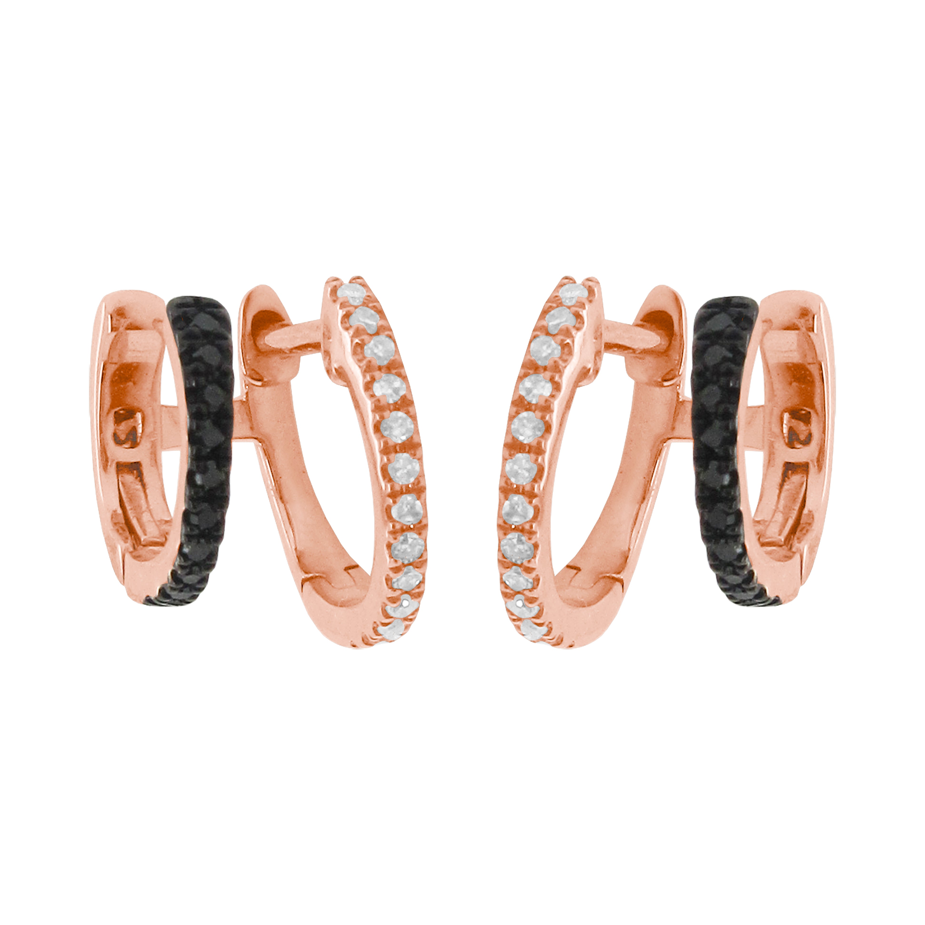 Refined Statement Gem Detail Huggie Earrings