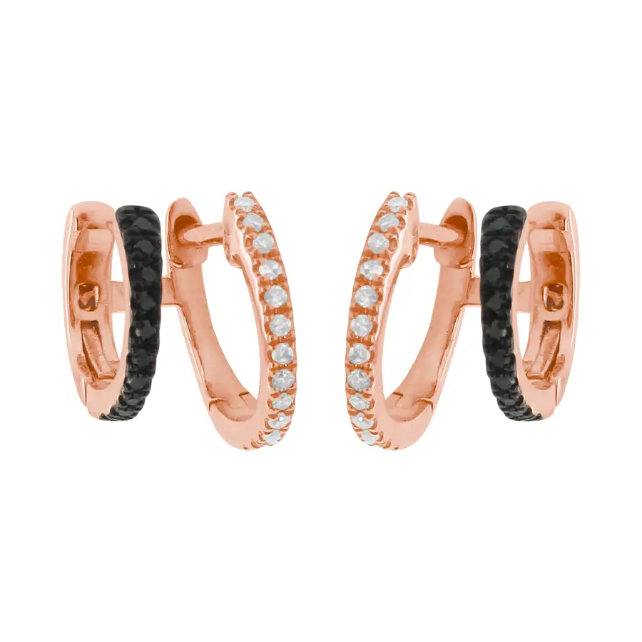 Refined Statement Gem Detail Huggie Earrings