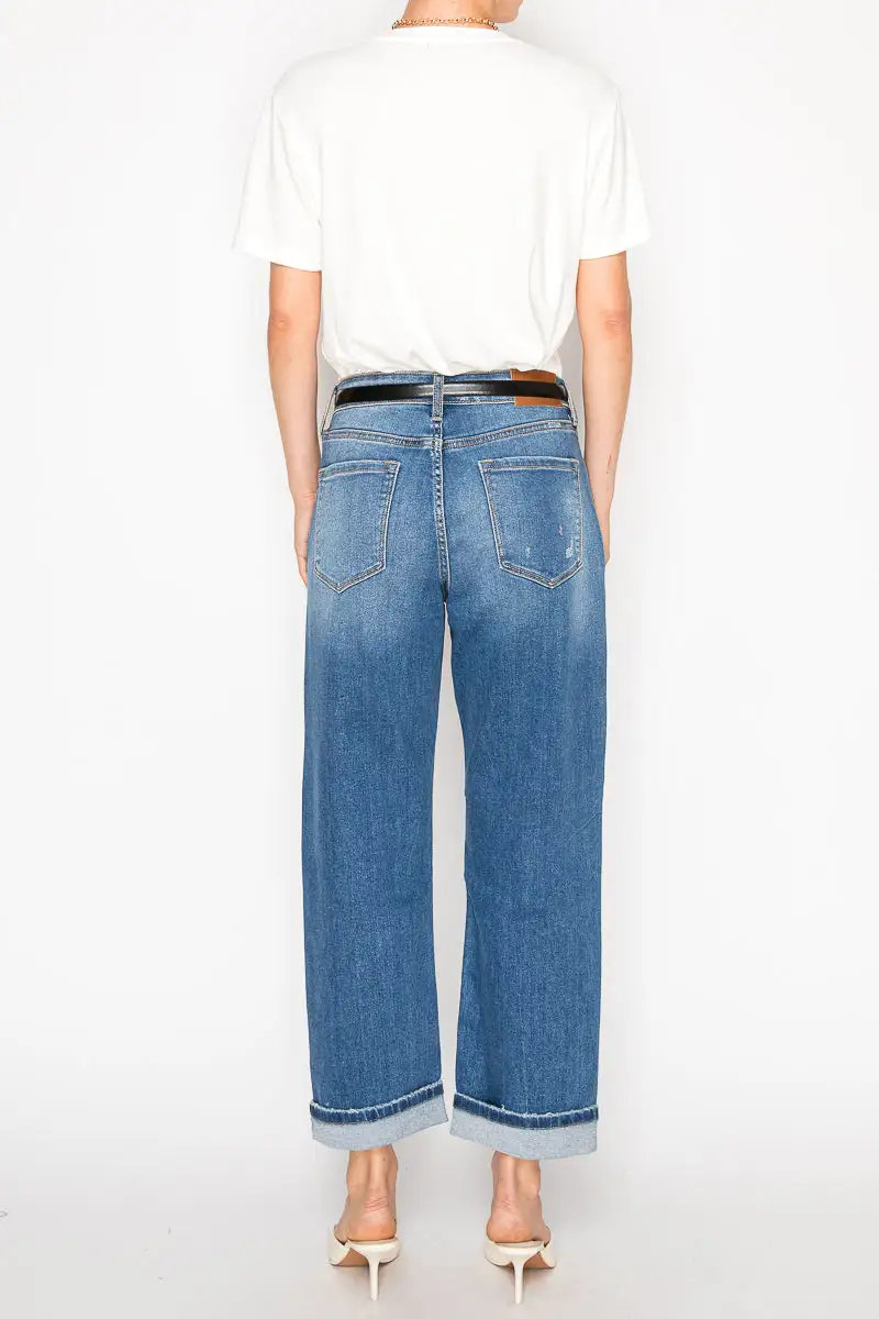 Weekend High Rise Straight Leg Relaxed Denim Jeans