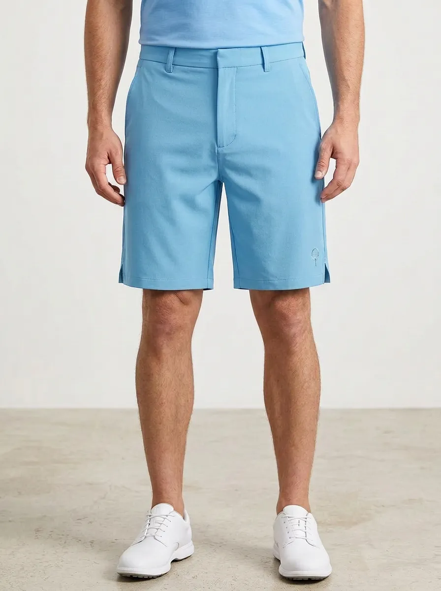 Structured Golf-Ball Golf Athletic Shorts