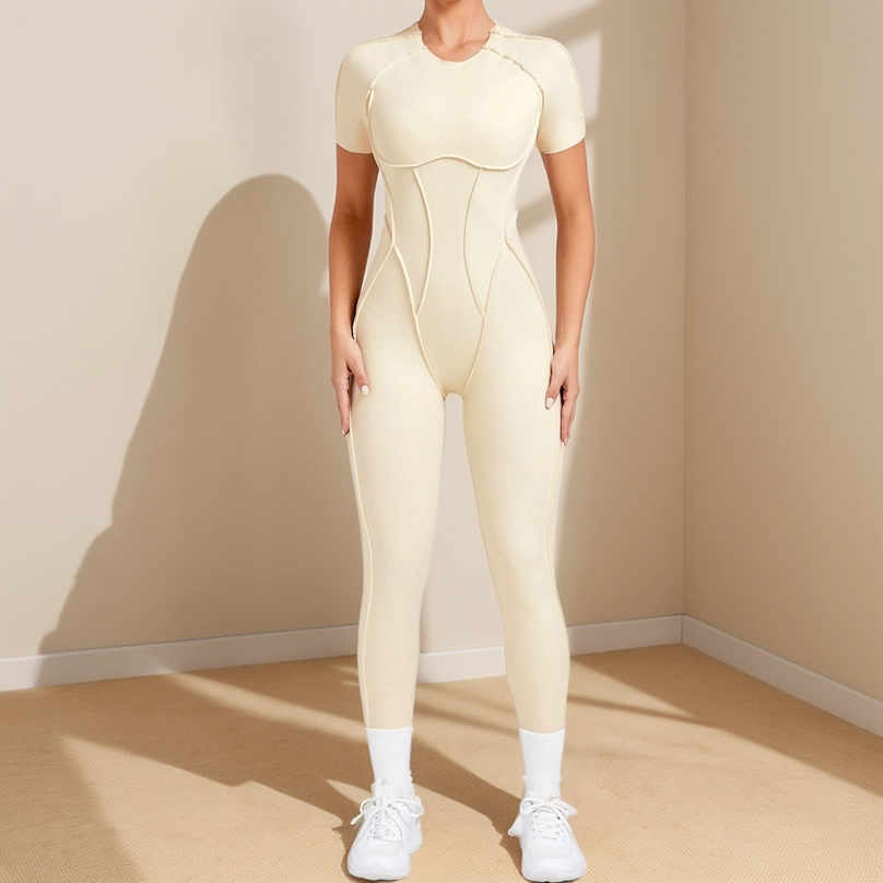 Open Back Sculpted Active Jumpsuit