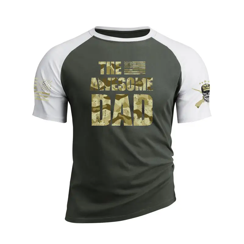 THE AWESOME DAD RAGLAN GRAPHIC TEE