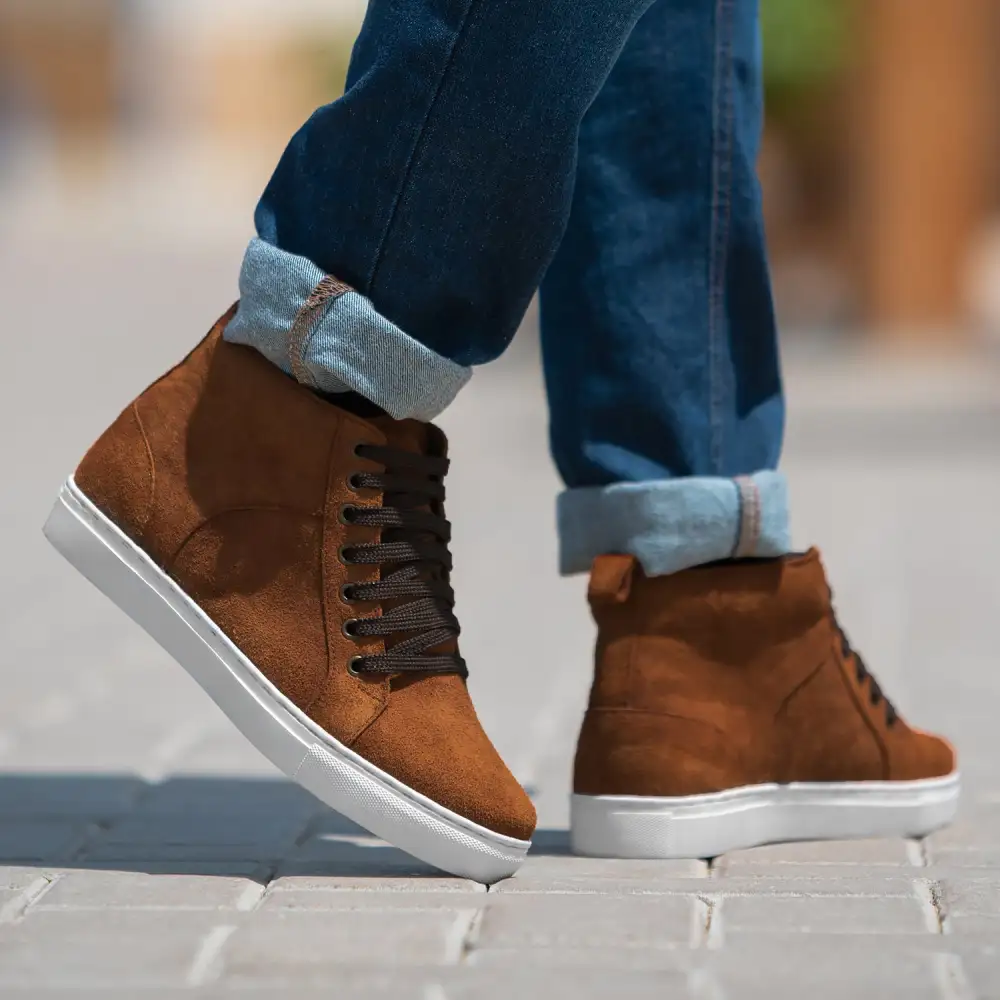 Casual Suede High Top Skate Shoes
