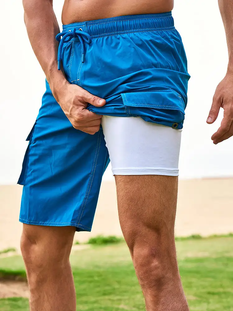 Men's Casual Side Stripe Boardshorts