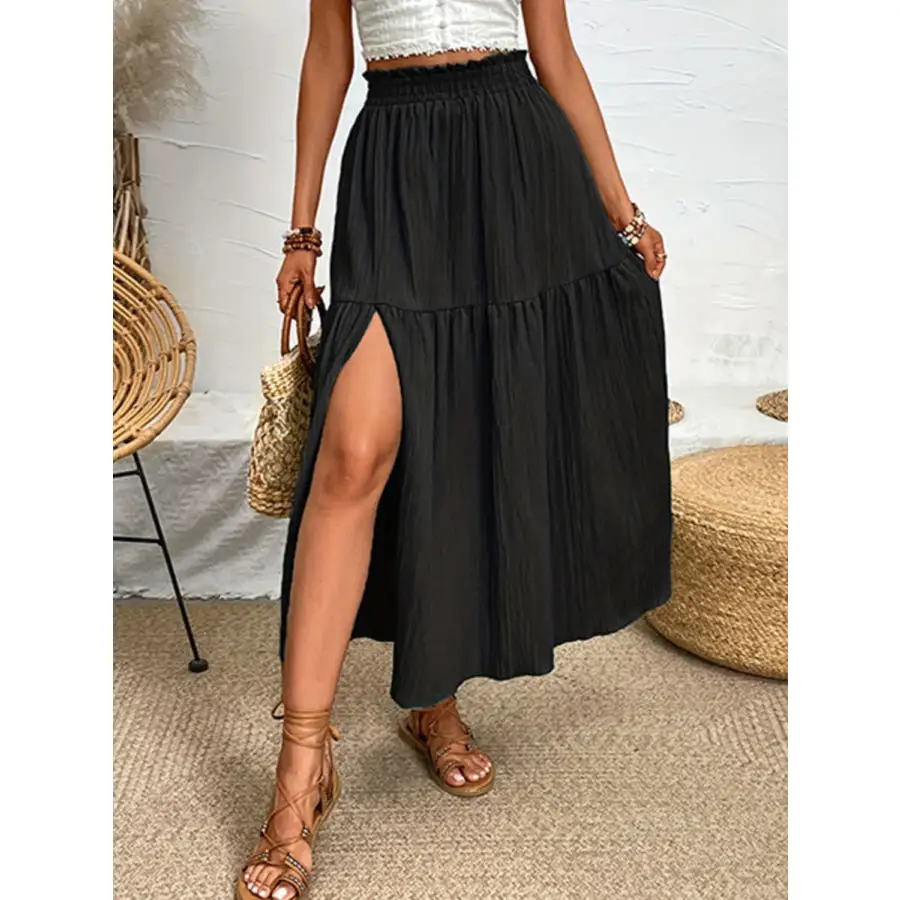 Frill Slit Skirt