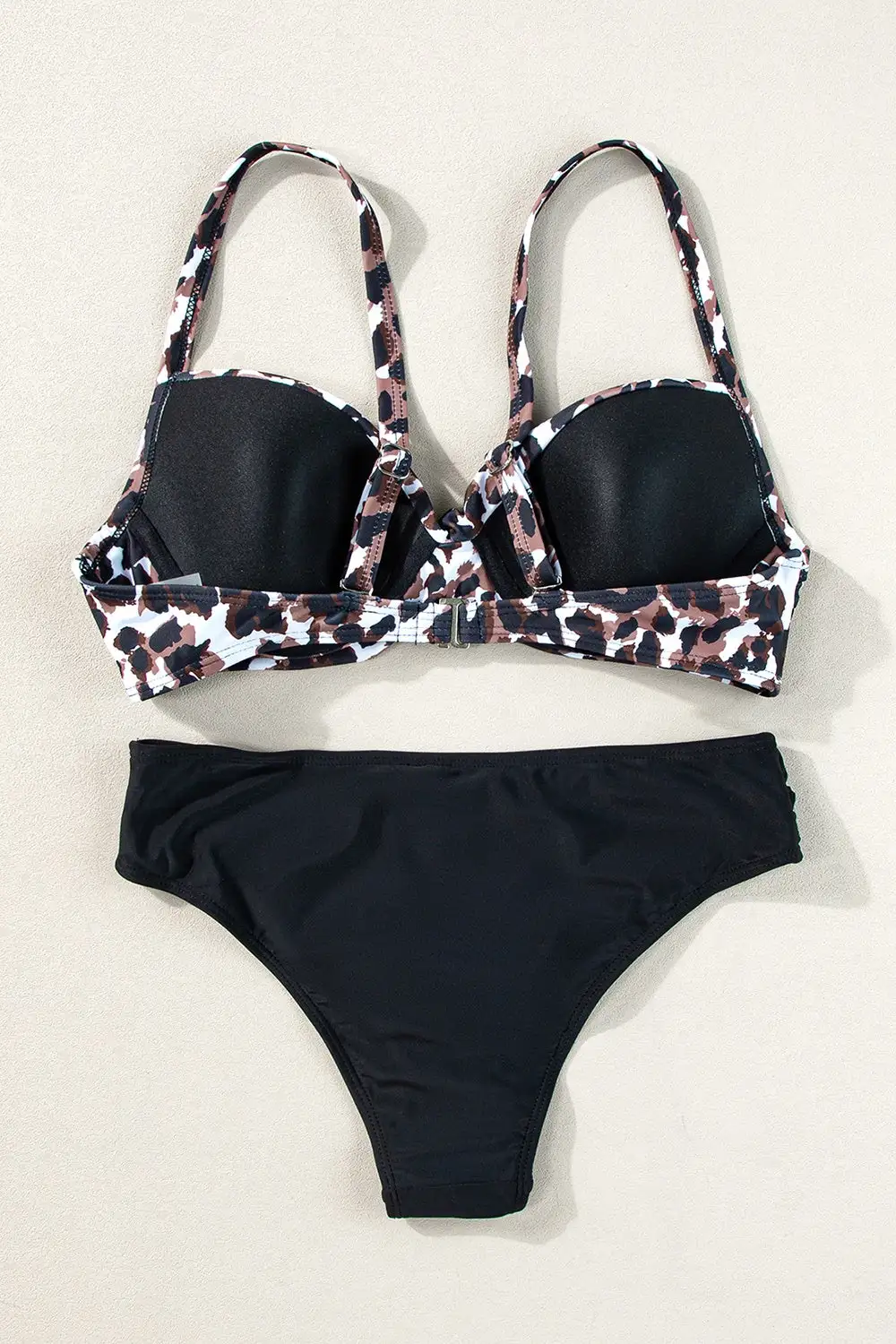 Leopard Sweetheart Neck Bikini Swim Set