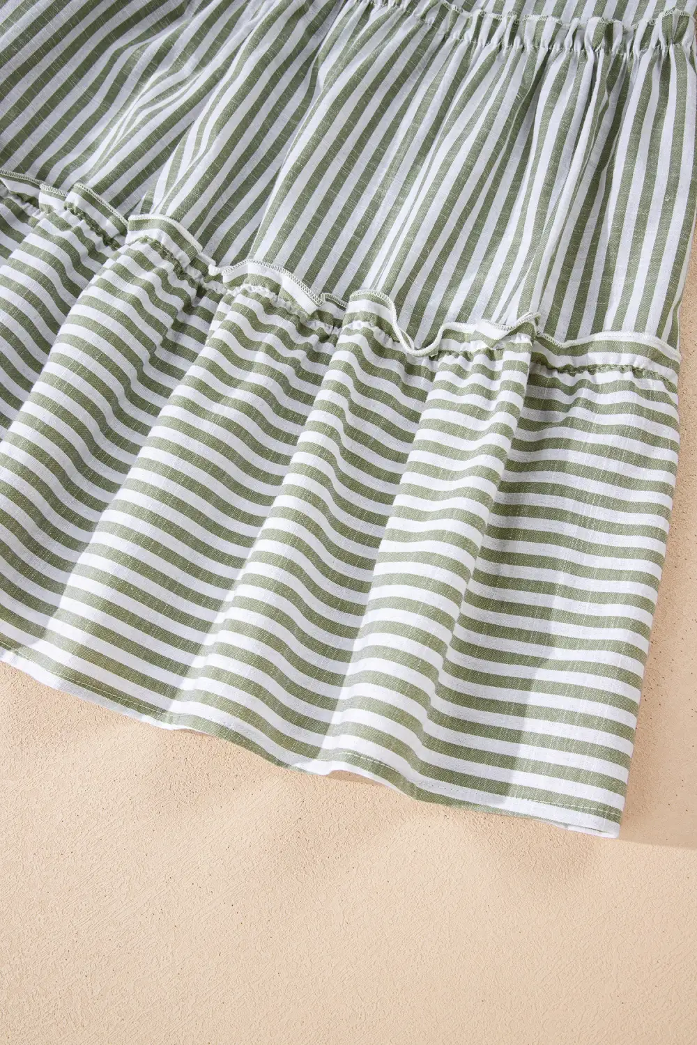Striped Ruffle Tiered Dress Casual