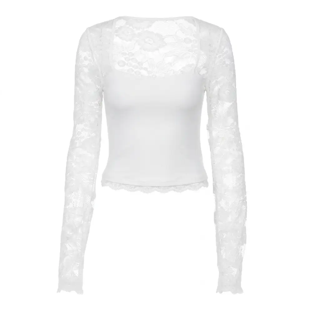 Floral Lace Sleeve Blouse