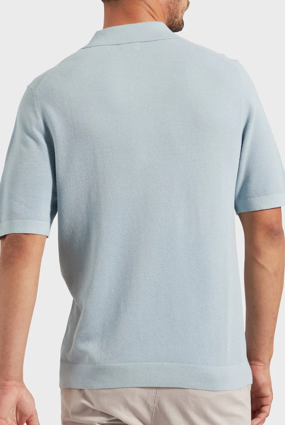 Polo Neck Textured Tee