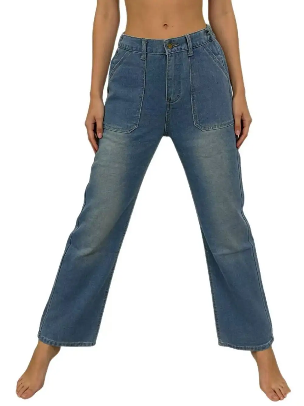 Easy Wide Leg Denim Jeans