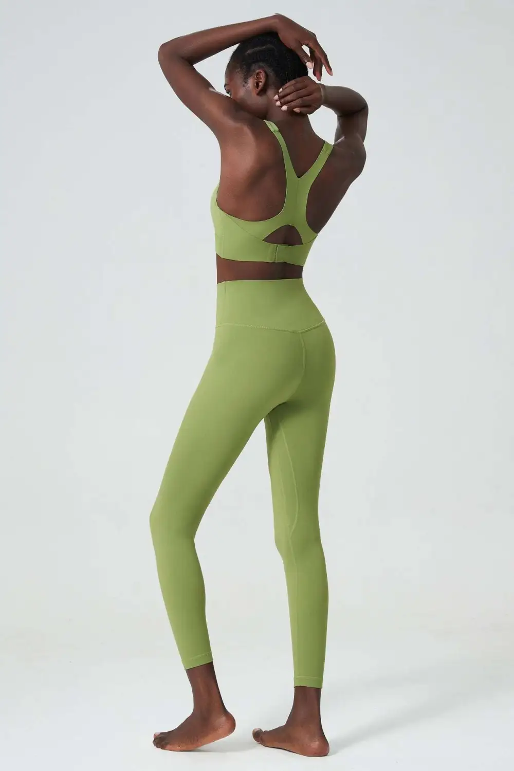 Cross-Back Sleeveless Bra and Leggings Active Set