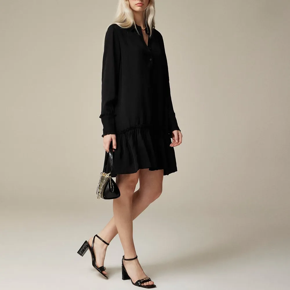 Patterned Shirt Dress For Gentle Casual Daily Style