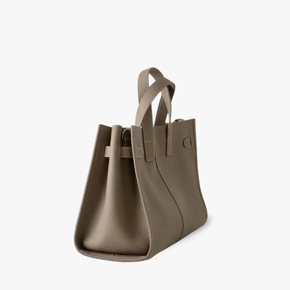 Open Top Soft Grain Shoulder Bag