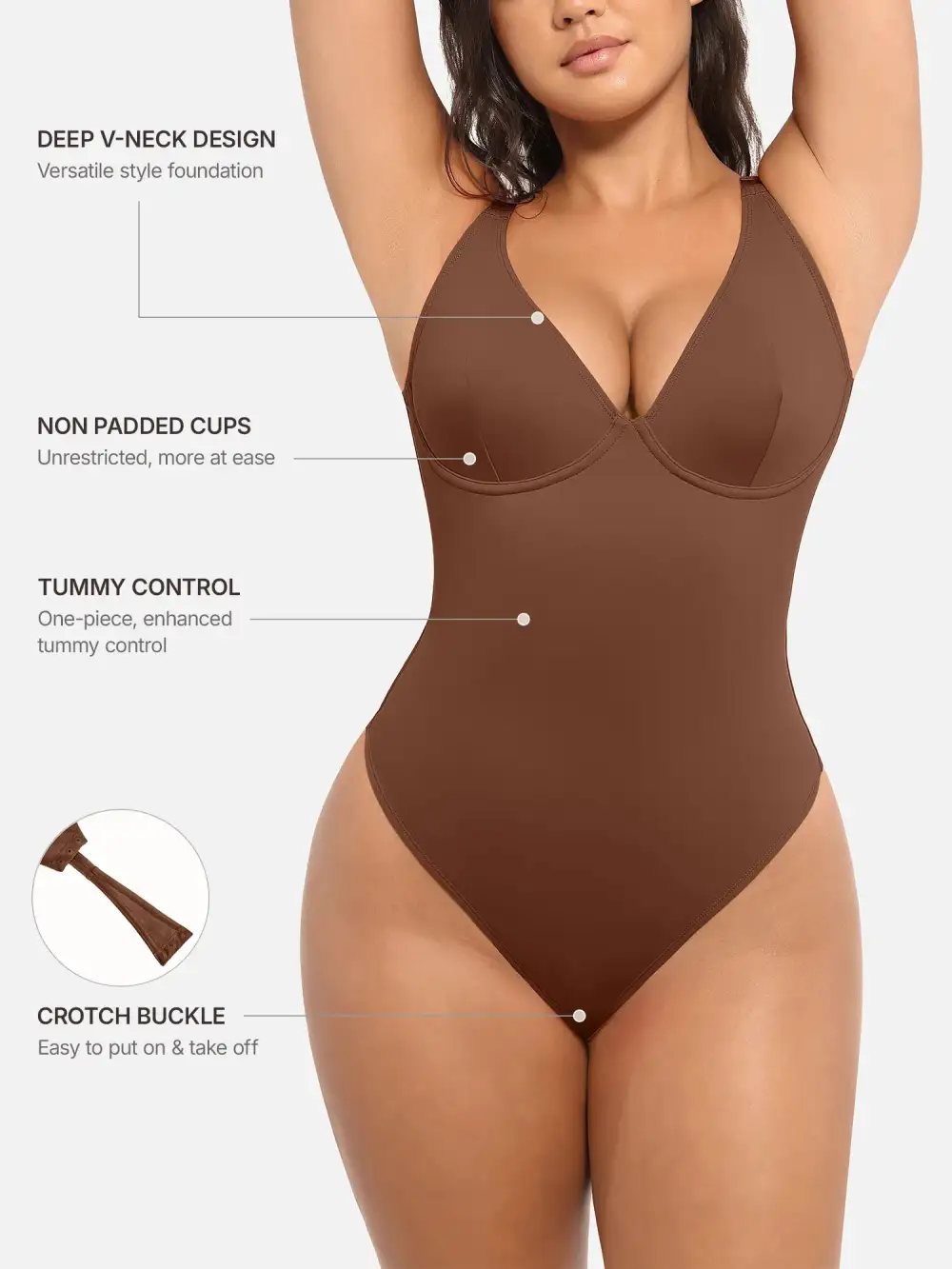Plunge Supportive Shaping Bodysuit