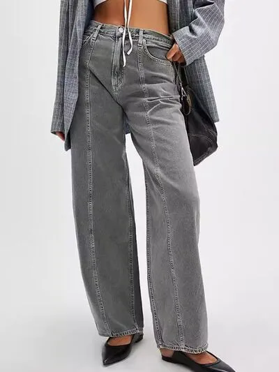 Natural Drape Flap Pocket Denim Jeans