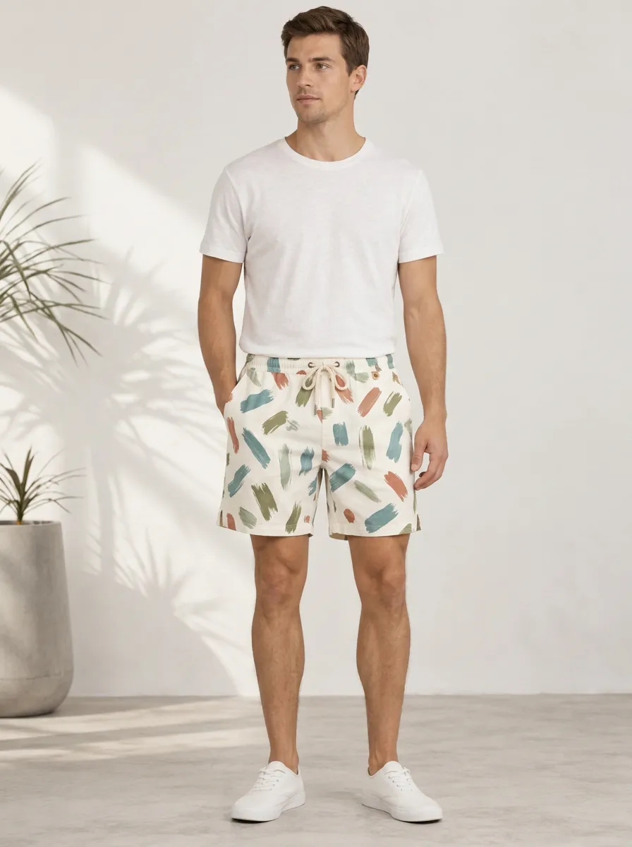 Modern Casual Graphic Print Abstract Print Check Print Men's Printed Casual Pants