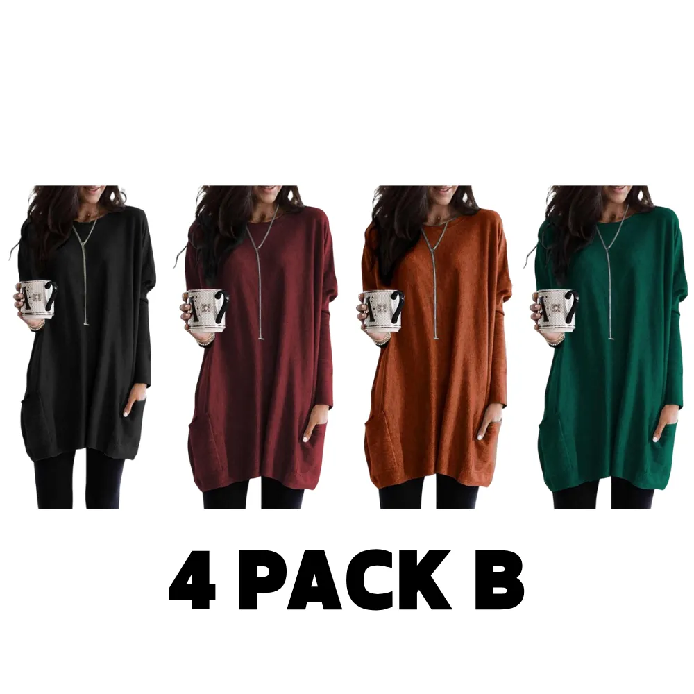 Women's 2025 Winter Outfits Casual Long Sleeve Shirts