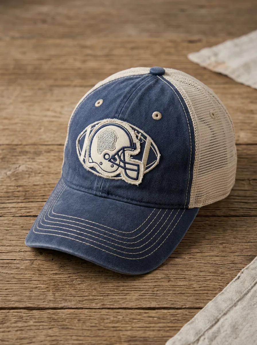 Unisex Heritage American Football Lover Helmet Embroidered Mesh Trucker Hat