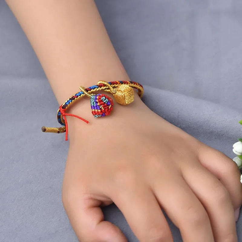 Rope Handmade Ball Charm Bracelet