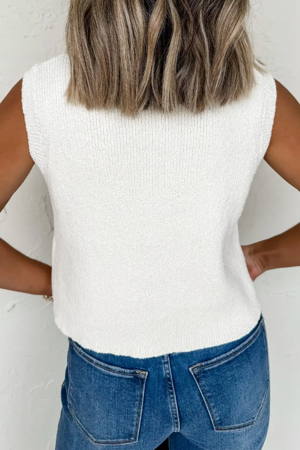 Mesh Knit Buttoned Sweater