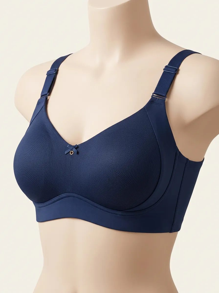 Women's Full-Coverage Bow-Detail Wide-Strap Adjustable-Strap Bra