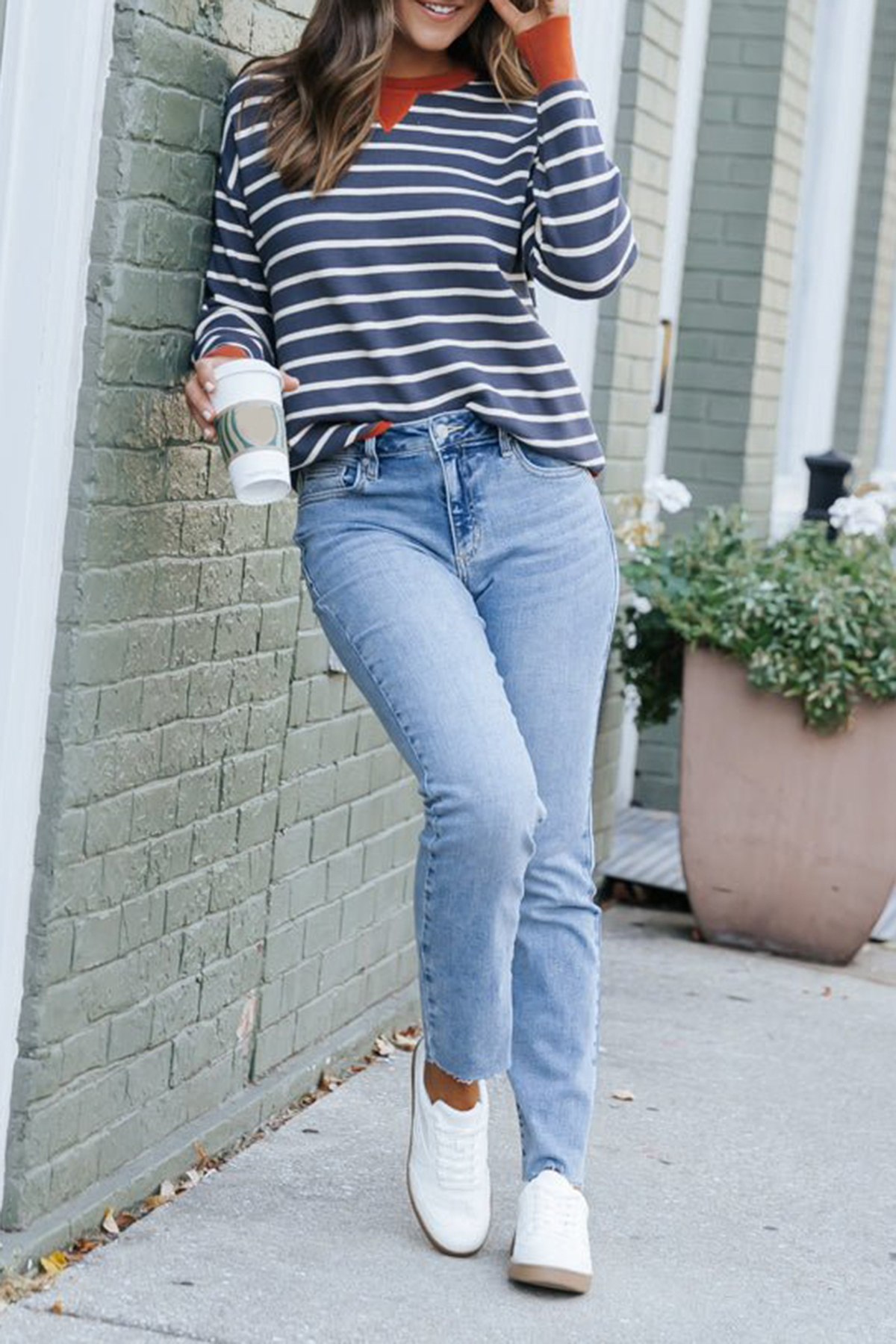 Medium Light Wash Slim Straight Leg Jeans