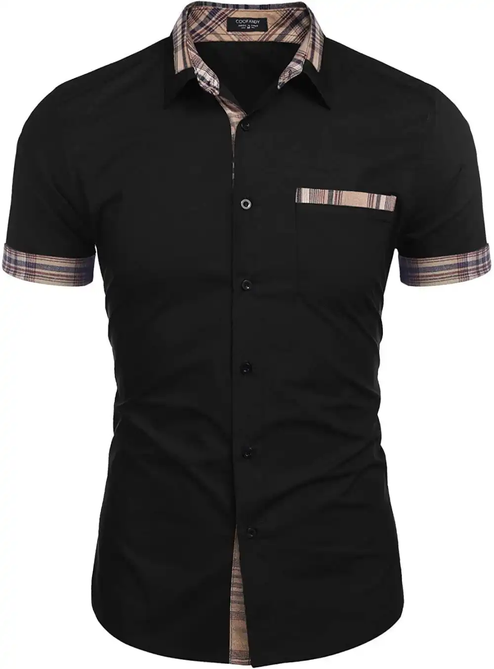 Casual Plaid Collar Linen Shirt