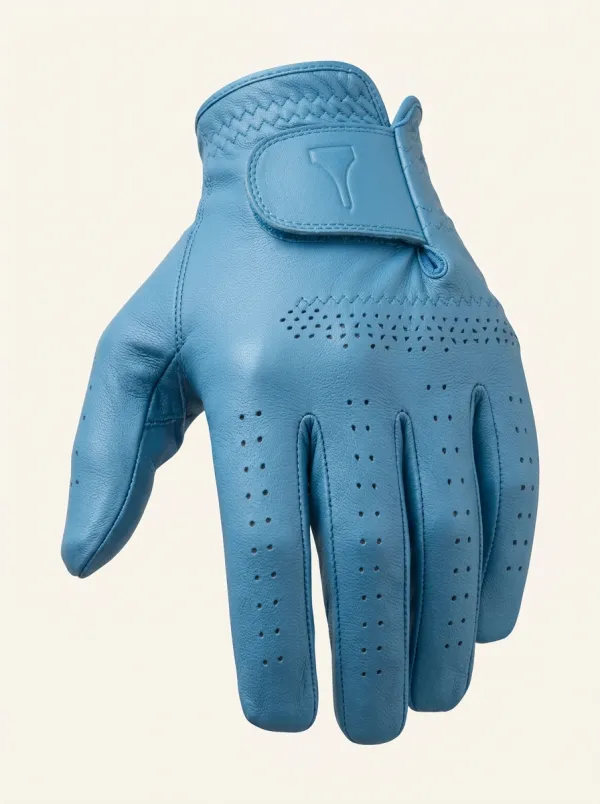 Practice Embossed Tee-Motif Leather Golf Glove