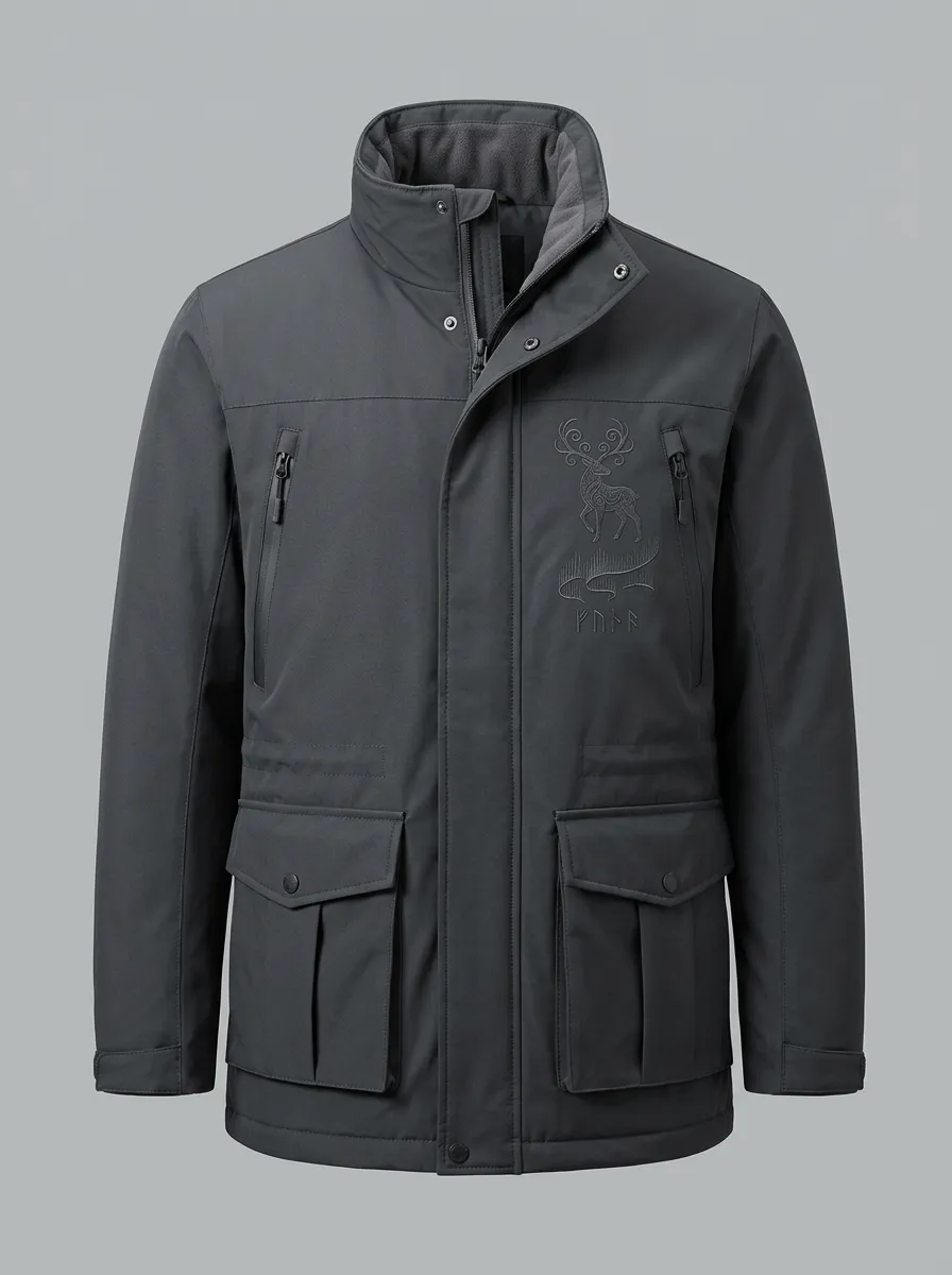 Men's Deer Stand-Collar Warm Field Jacket