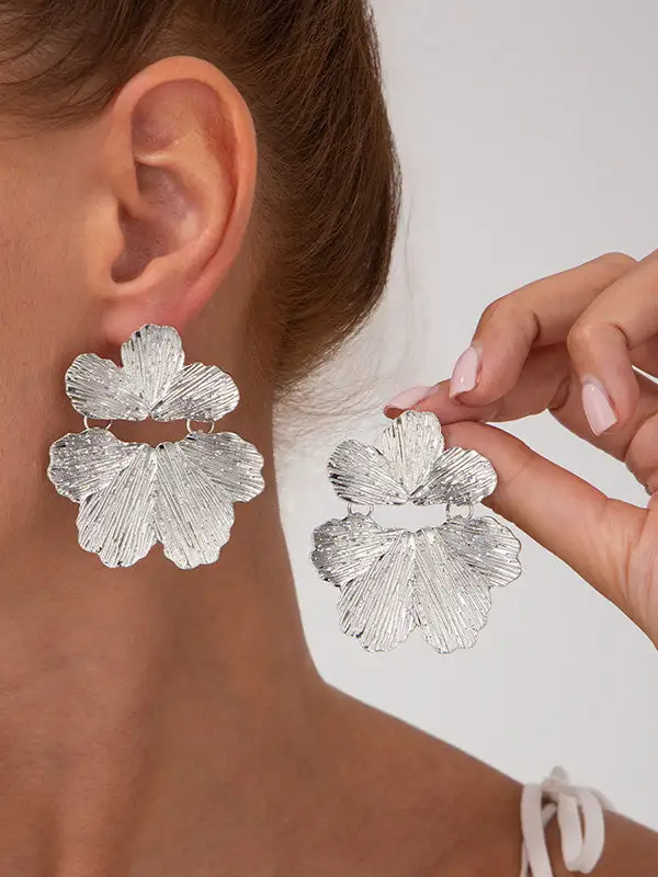 Refined Floral Accent Earrings