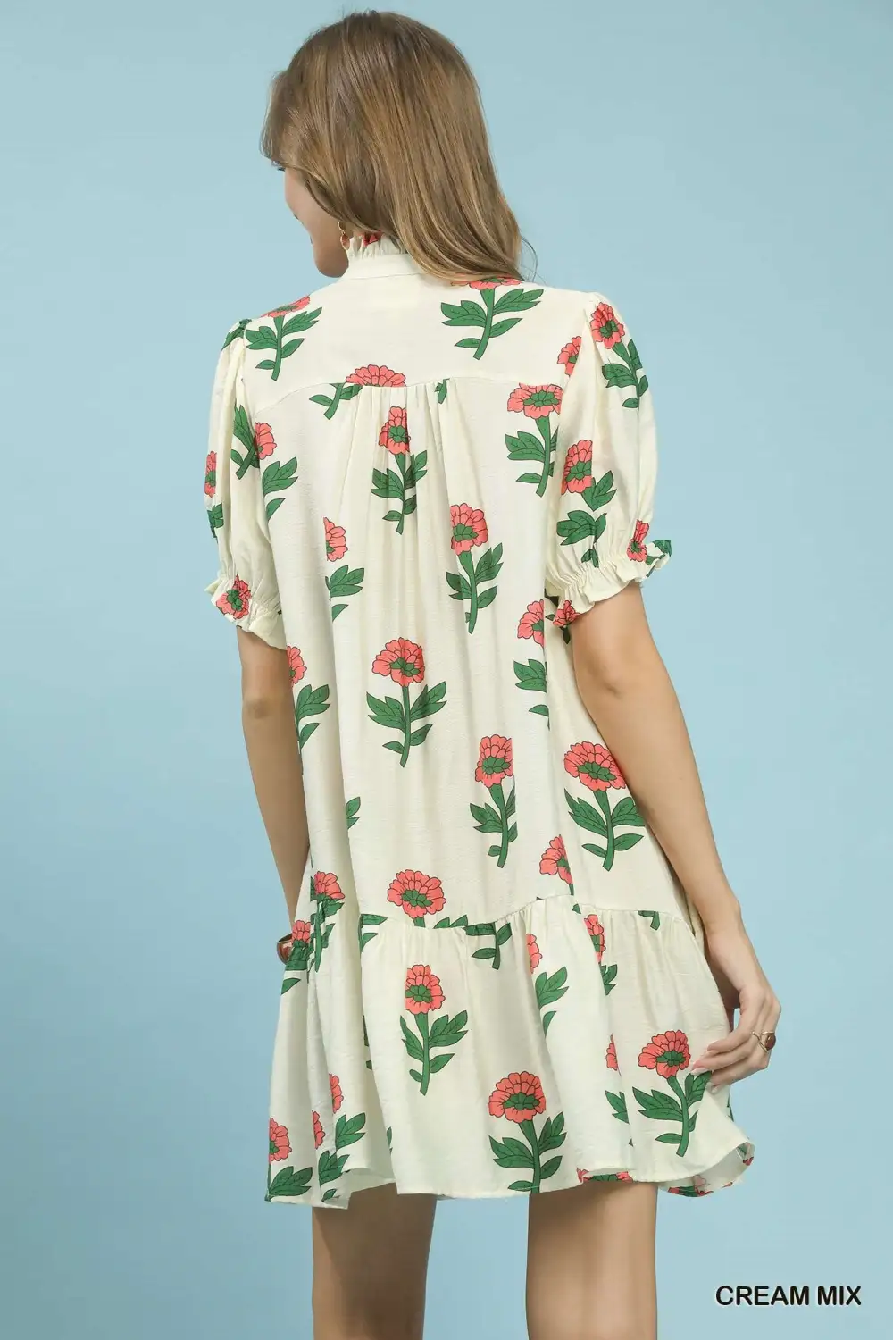 Polished Detail Floral Printed Dress