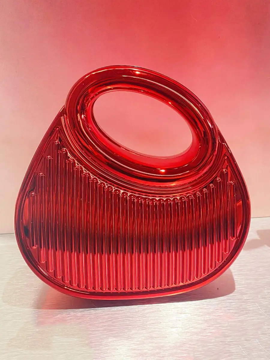 Waterdrop Stripe Shimmer Clutch Bag