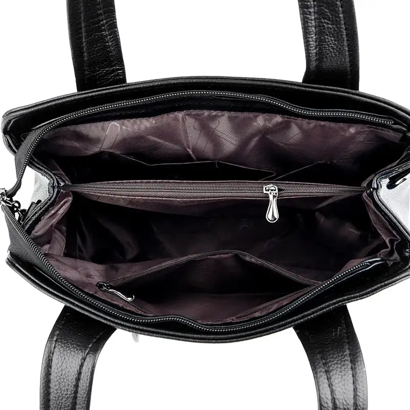 Refined Soft Zip-Top Shoulder Bag