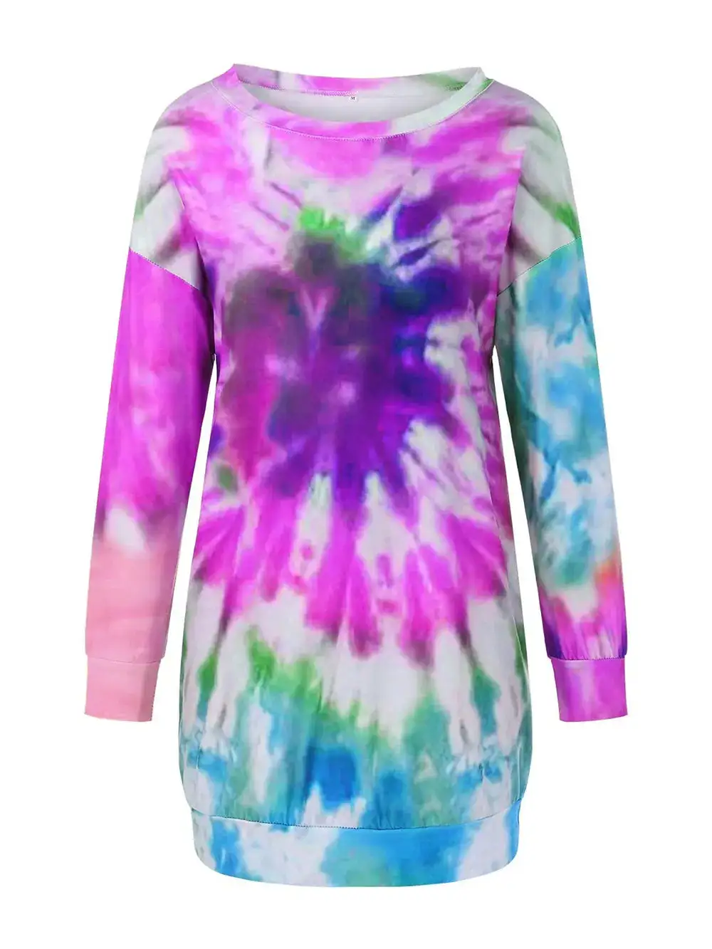 Crew Neck Long Sleeve Maxi Dress