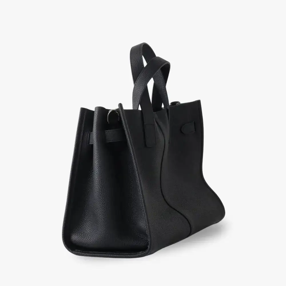 Open Top Soft Grain Shoulder Bag