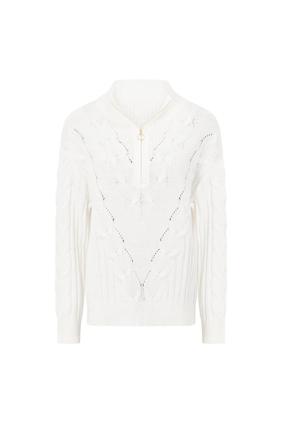 Cable Knit Hooded Sweater